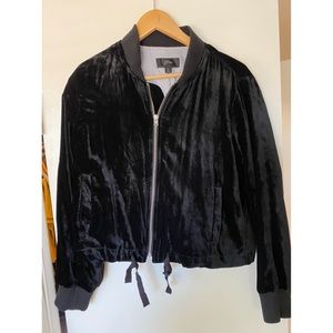 J.Crew Velvet Zip Up Jacket